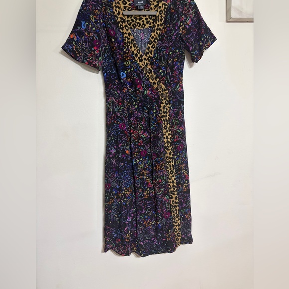 Anthropologie Multicolor Midi Dress with Leopard Accents - Picture 2 of 10
